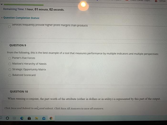 LPP canvas Remaining Time: 1 hour, 01 minute, 02