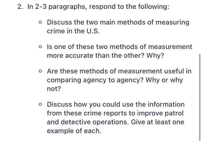 answer each bullet points in your own word.