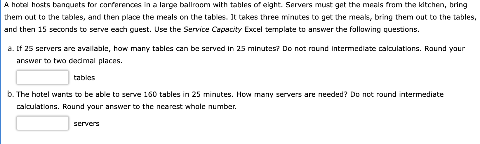 A hotel hosts banquets for conferences in a large