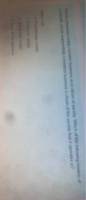 Global companies today consider business as a