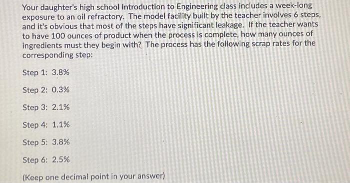 Your daughter's high school Introduction to