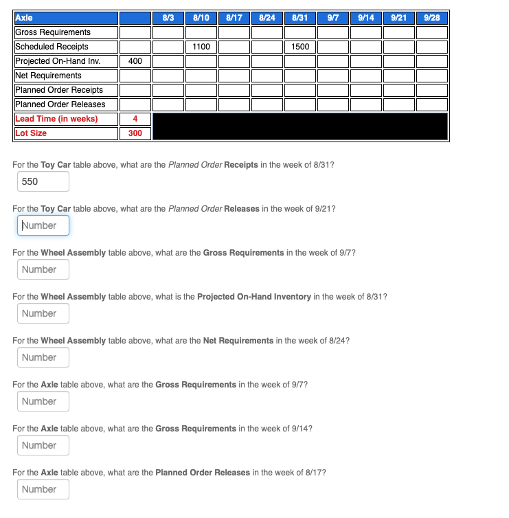 show work via excel, please?!? Bill of Material