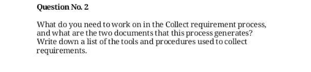 project scope and integration management Question
