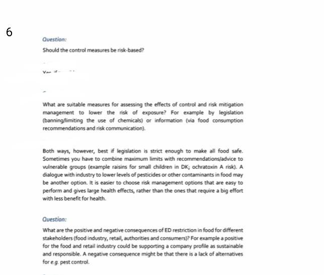 huo 6 Question: Should the control measures be