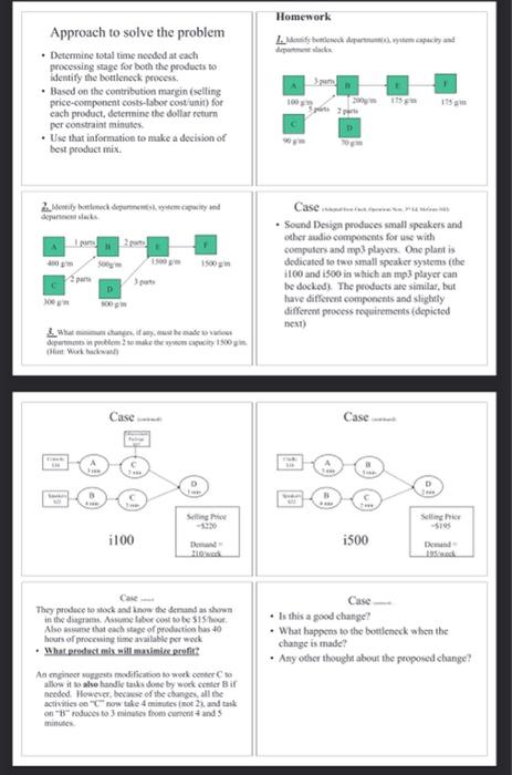 Use excel and show work please! Homework Approach