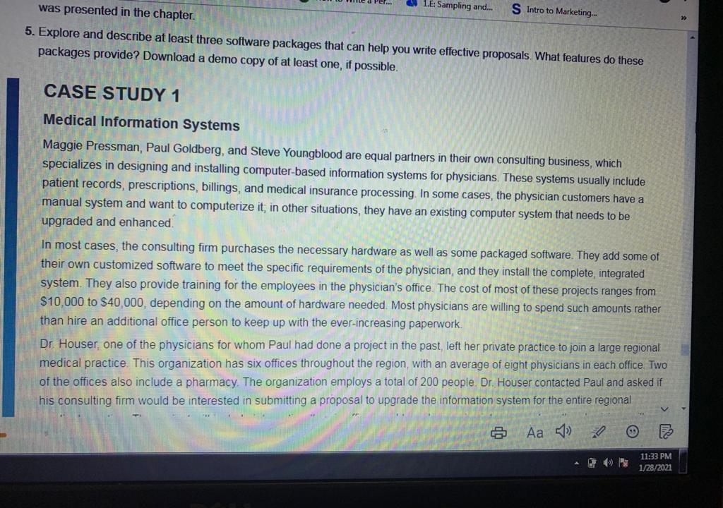 pls give answer thanks 1E Sampling and... S Intro