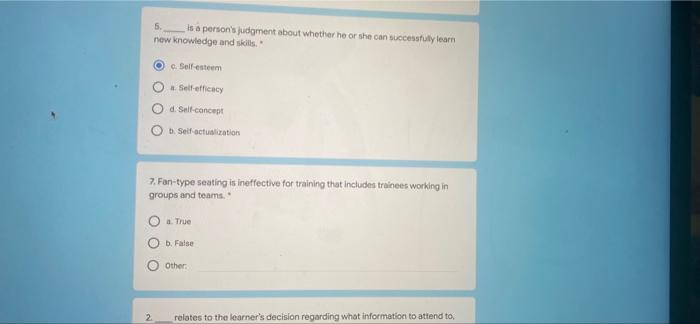 5. is a person's judgment about whether he or she