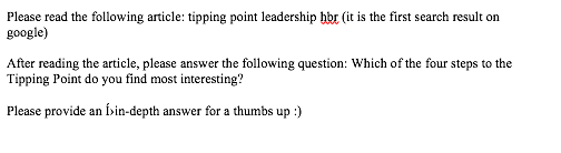 Please help For the article link please type in