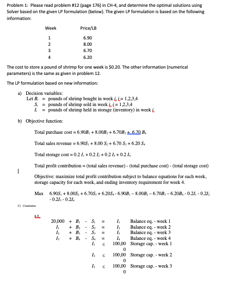 Problem 1: Please read problem #12 (page 176) in