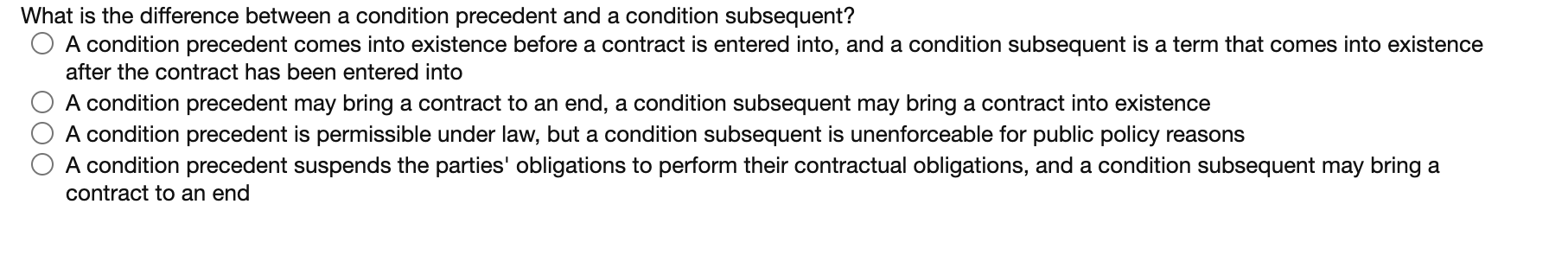 What is the difference between a condition
