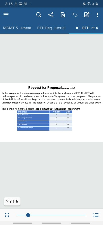 3:15 ! D Q MGMT 5...ement RFP-Req...utorial X