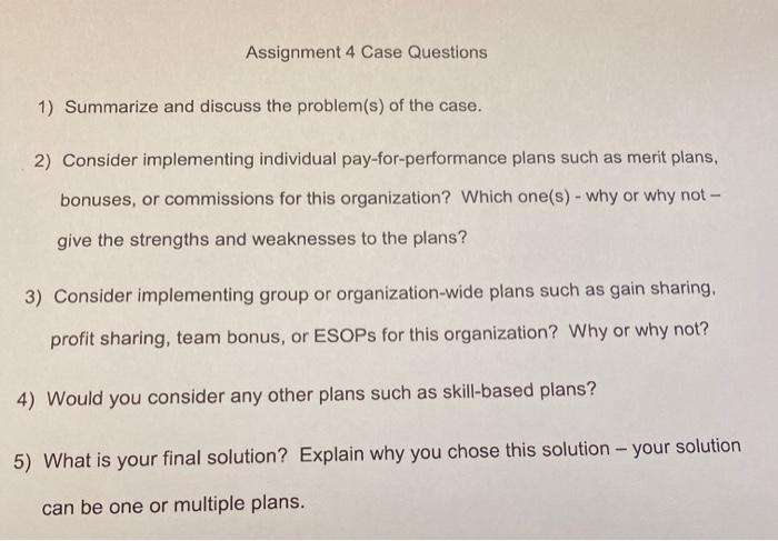 Read the case and then answer the 5 questions.