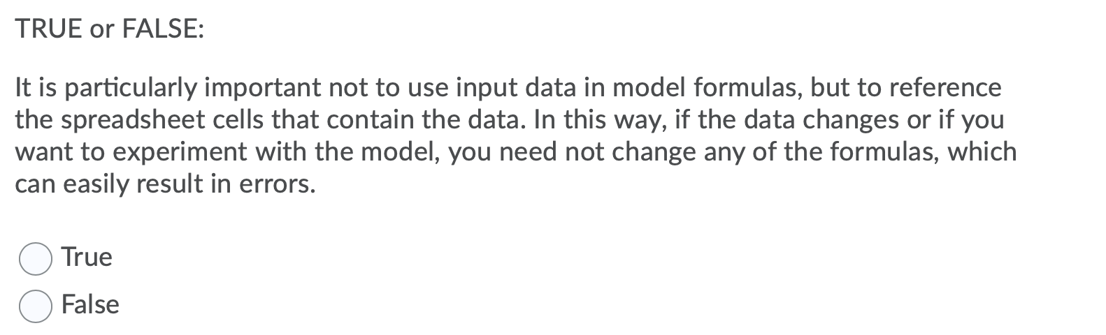 TRUE or FALSE: It is particularly important not