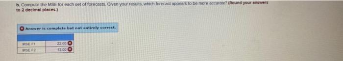 Problem 3-21 (Static) Two different forecasting