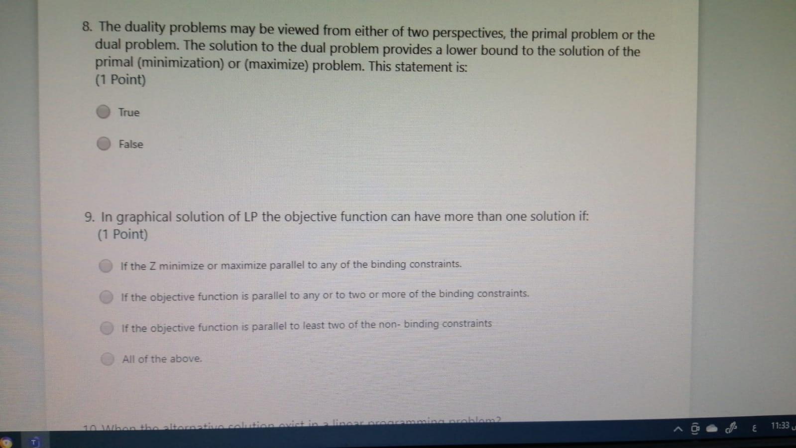 8. The duality problems may be viewed from either