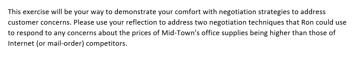 This exercise will be your way to demonstrate