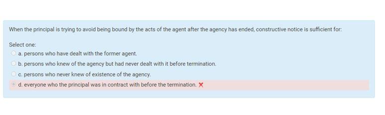 When the principal is trying to avoid being bound