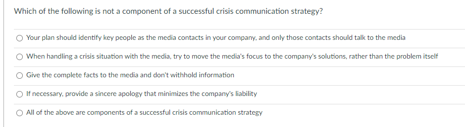 Which of the following is not a component of a