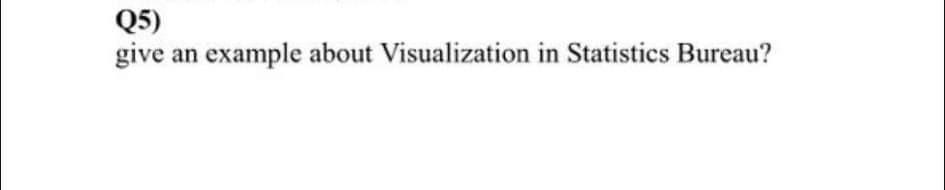 Q5) give an example about Visualization in