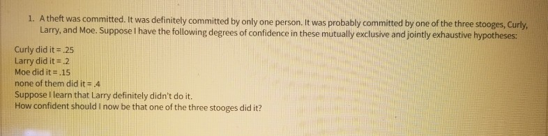 1. A theft was committed. It was definitely