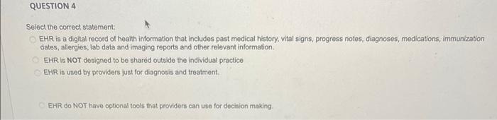 help please both questions. QUESTION 4 Select the