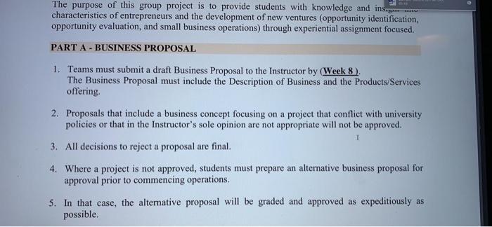 The purpose of this group project is to provide