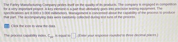 The Farley Manufacturing Company prides itself on