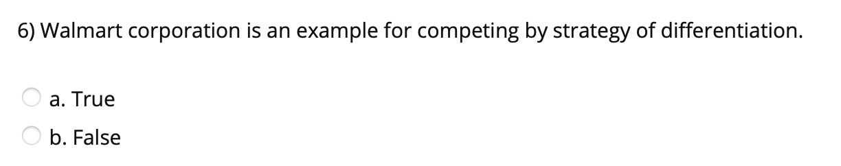 6) Walmart corporation is an example for