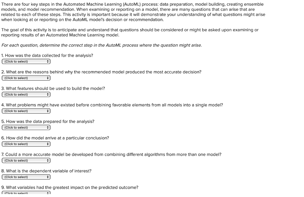 There are four key steps in the Automated Machine