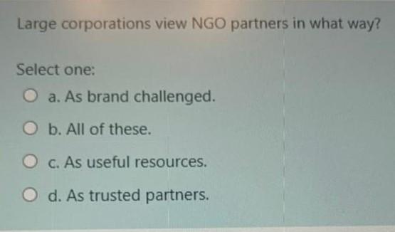 I need only direct Answers Large corporations