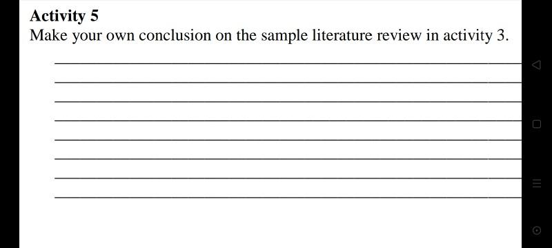 please help on this one. Activity 3: Let's Review