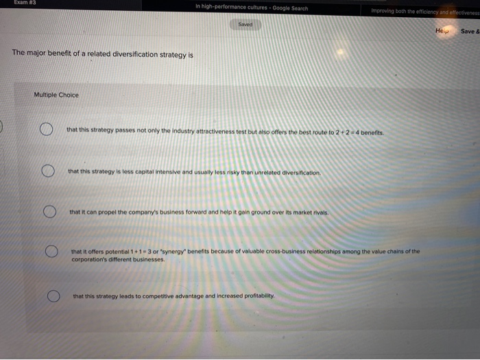 Exam #3 In high-performance cultures - Google