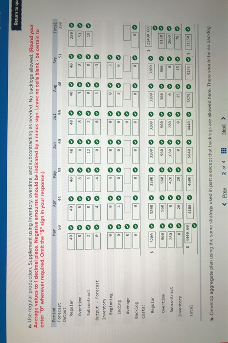 Return to que a. Use regular production.