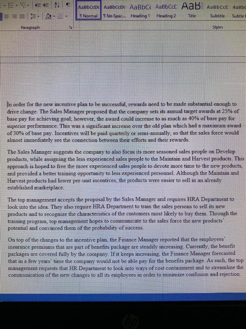 Discuss how HRA Department can effectively