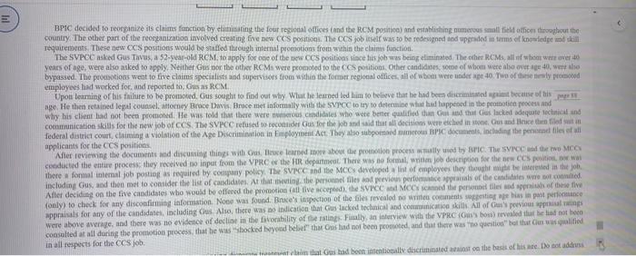 please only answer based on case study age