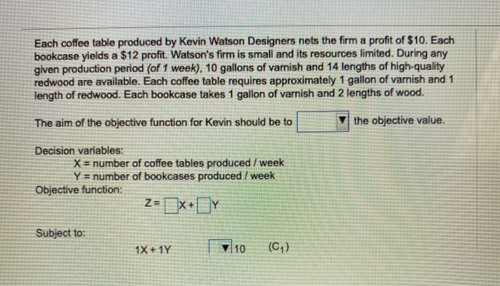 Each coffee table produced by Kevin Watson