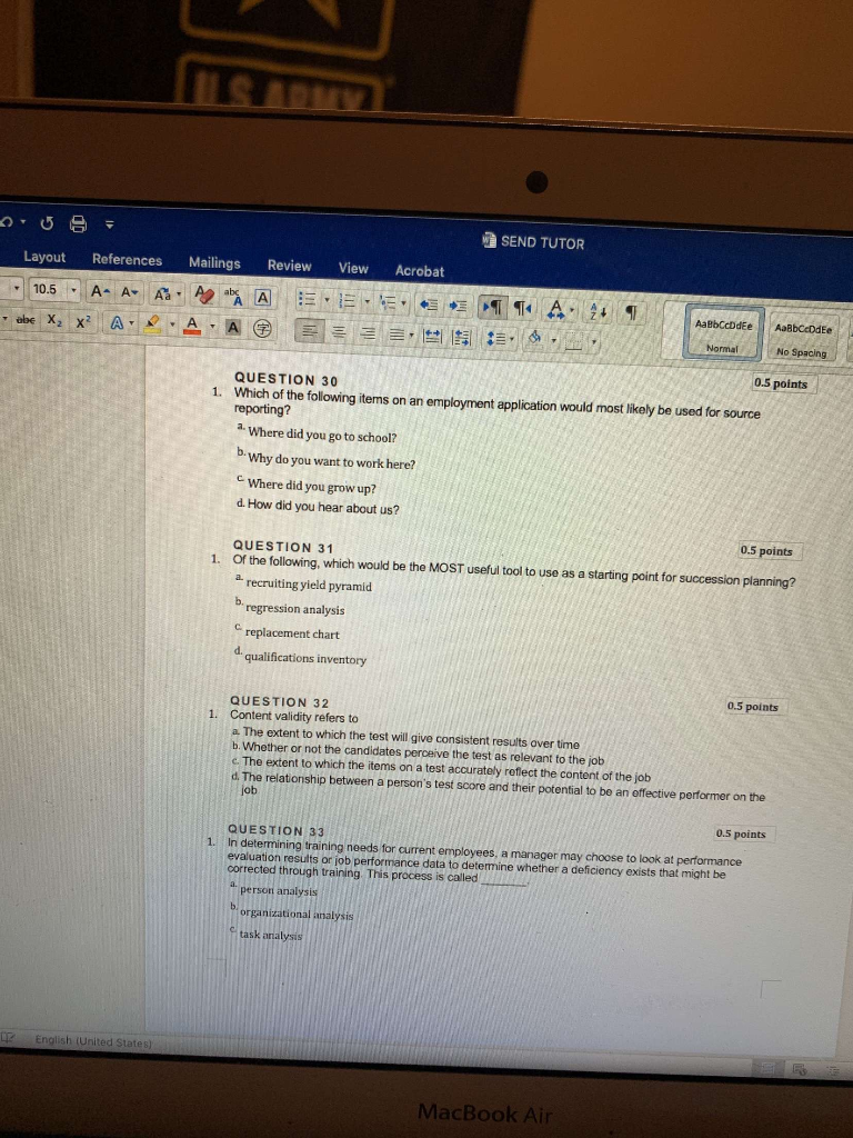 Sun SEND TUTOR Layout References Mailings Review