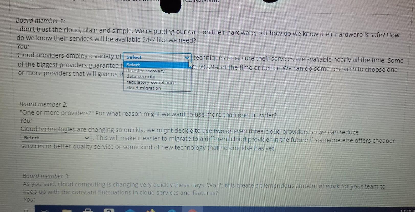 Blue boxes need to be matched left to right,