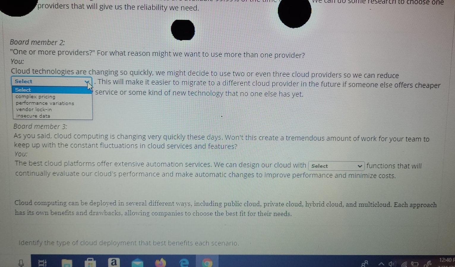 Blue boxes need to be matched left to right,