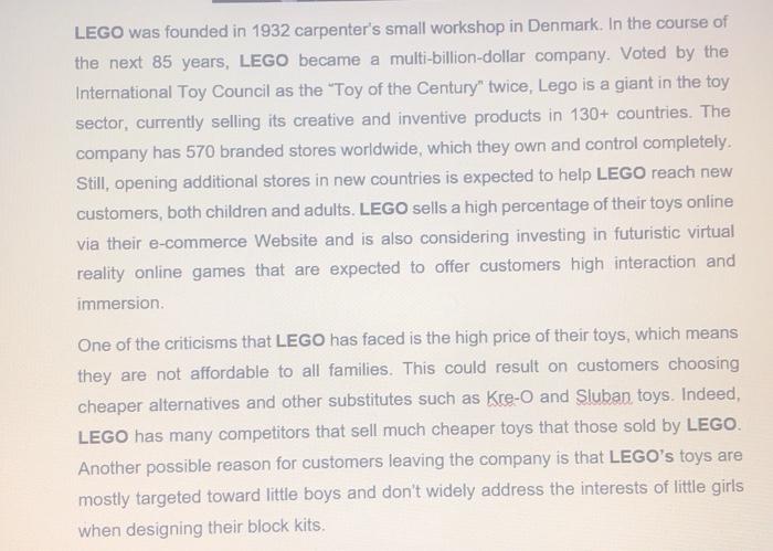 LEGO was founded in 1932 carpenter's small
