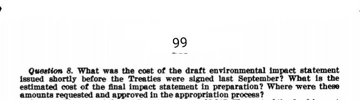 99 Question 8. What was the cost of the draft