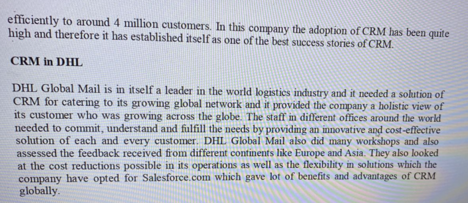 DHL is known as one of the best companies in the