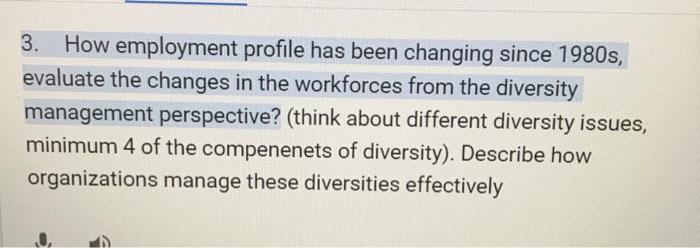 3. How employment profile has been changing since