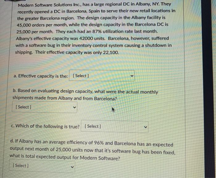 ALL QUESTIONS PELASE Modern Software Solutions