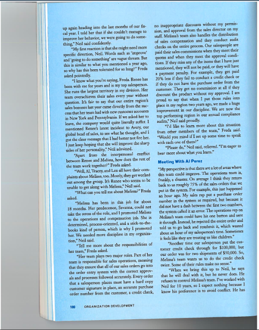 Case Study 3: 1 Just Can't Work With Her: Team