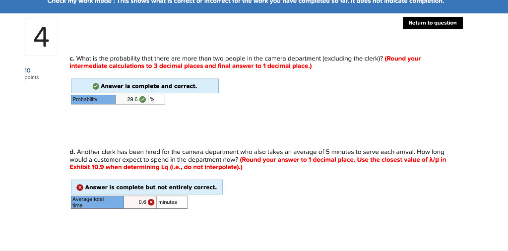 Please, help me with section D? Return to