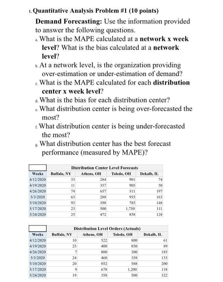 Please help with this question. 1 Quantitative