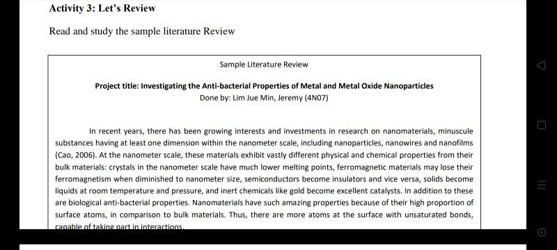 Please help me. Activity 3: Let's Review Read and