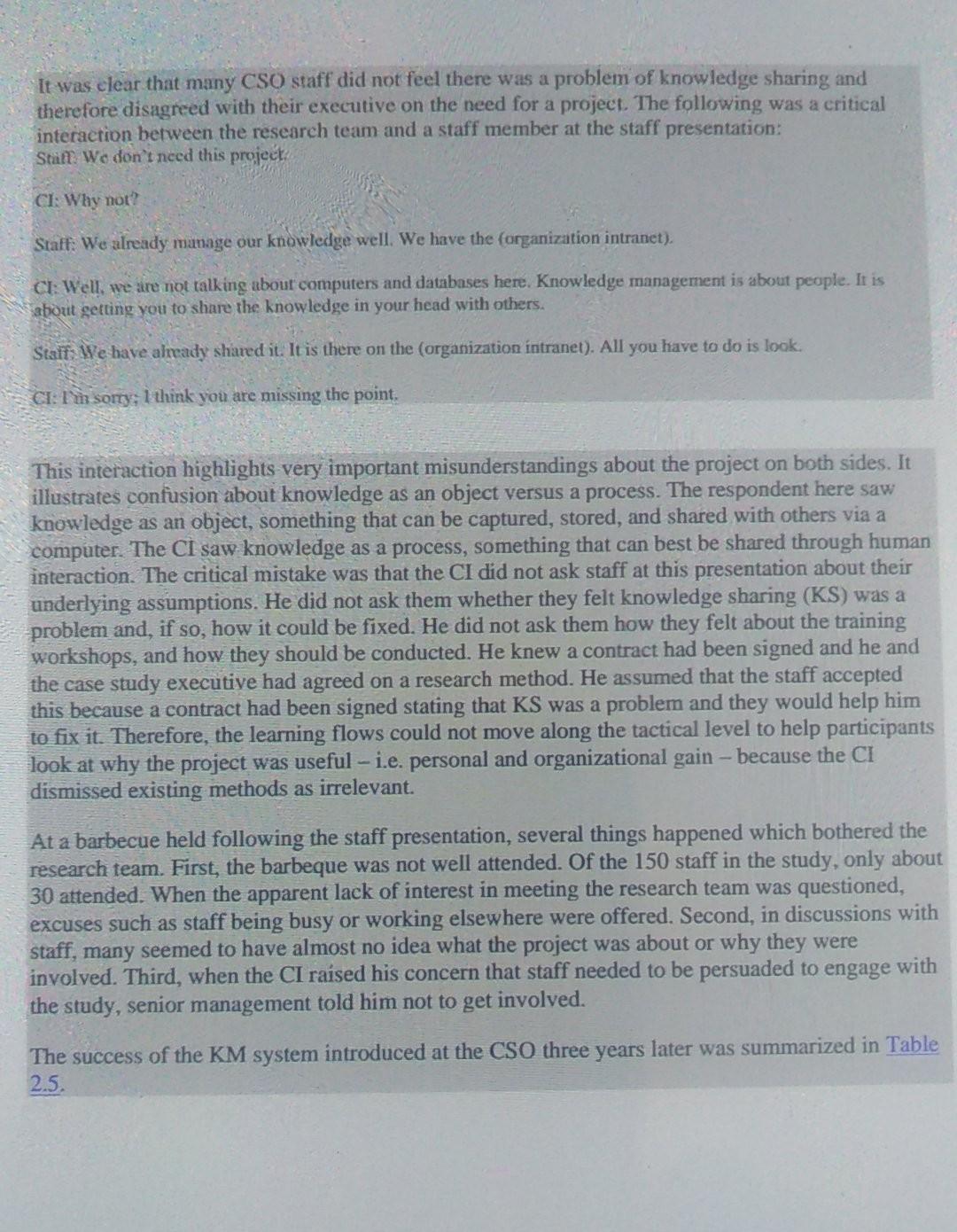 I am now exams Case Study 15 marks Knowledge