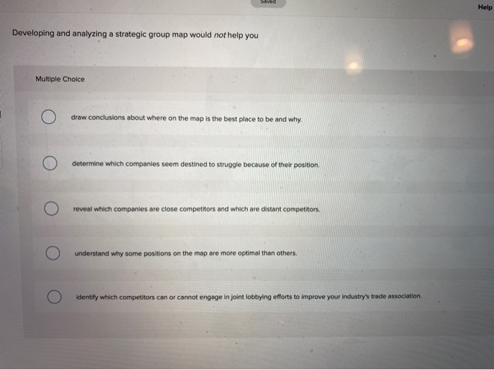 Saved Help Developing and analyzing a strategic